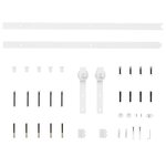vidaXL Kit de quincaillerie de porte coulissante 183 cm Acier Blanc