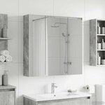 vidaXL Armoire Miroir de Salle de Bain Gris béton 70 x 14 5 x 70 cm
