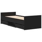 vidaXL Cadre de lit sans matelas noir 75x190 cm