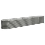 vidaXL Lit surélevé de jardin Acier galvanisé 260x40x36 cm gris