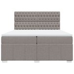 vidaXL Sommier à lattes de lit avec matelas Taupe 200x200 cm Tissu