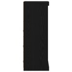 vidaXL Buffet avec lumières LED Chêne noir 41x37x100 cm