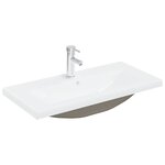 vidaXL Armoire lavabo de salle de bain avec bassin intégré et robinet