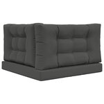 vidaXL Coussin de canapé d'extérieur 3 Pièces Anthracite Polyester