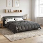 vidaXL Duvet complet toute l'année Matelassé Anthracite 220 x 260 cm