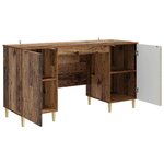 vidaXL Bureau Bois ancien Bois d'ingénierie 142 5 x 50 x 75 cm