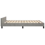 vidaXL Cadre de lit avec tête de lit Gris clair 140x190 cm Velours