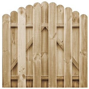 vidaXL Portail de jardin Bois de pin imprégné 100x100 cm