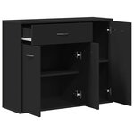 vidaXL Buffet Noir 88x30x70 cm Bois d'ingénierie