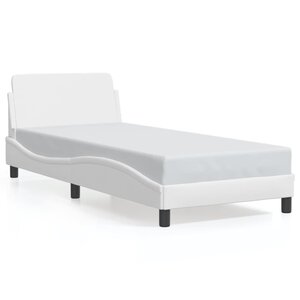 vidaXL Cadre de lit Dover blanc 80x200 cm similicuir