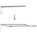 vidaXL Auvent Rétractable Blanc 450 × 300 cm Polyester et Acier