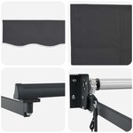 vidaXL Auvent rétractable électrique Anthracite 3 x 2 m