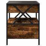 vidaXL Table basse avec LED Infinity chêne fumé 40x40x51 cm