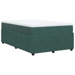 vidaXL Sommier à lattes de lit et matelas Vert foncé 120x200cm Velours