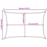 vidaXL Voile d'ombrage 160 g/m² Blanc 2 5x3 5 m PEHD