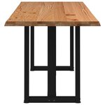 vidaXL Table à manger et bord naturel bois massif chêne rectangulaire