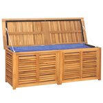 vidaXL Boîte de rangement jardin et sac 150x50x55 cm bois massif teck