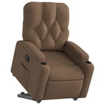 vidaXL Fauteuil inclinable Marron Tissu