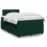 vidaXL Sommier à lattes de lit et matelas Vert foncé 120x200cm Velours
