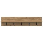 vidaXL Porte-manteau mural chêne artisanal 80 x 10.5 x 18 cm