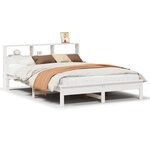 vidaXL Cadre de lit sans matelas blanc 150x200 cm bois de pin massif
