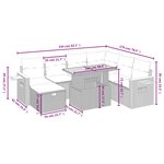 vidaXL Salon de jardin avec coussins 8 Pièces beige résine tressée