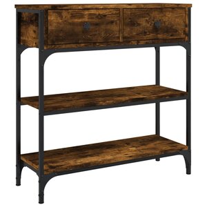 vidaXL Table console chêne fumé 72 5x25x75 cm bois d'ingénierie