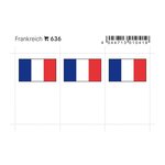 Feuillet de drapeaux France en couleurs pour reliures.