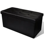 vidaXL Banc de rangement Noir 84.5 x 41 x 41 cm Bois d'ingénierie