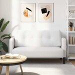 vidaXL Coussin de Dos Blanc 120 x 24 x 50 cm tissu