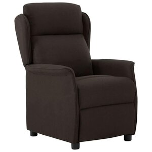vidaXL Fauteuil inclinable Marron foncé 66.5 x 94 x 101.5 cm Polyester