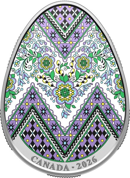 Pièce de monnaie en Argent 20 Dollars g 31.82 Millésime 2026 Pysanka PYSANKA