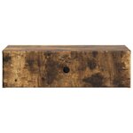 vidaXL Table d'appoint murale Chêne fumé 59 x 34 5 x 17 cm