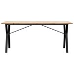 vidaXL Table à manger cadre en Y 180x90x75 5 cm bois pin massif fonte