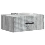 vidaXL Cabinet de chevet mural Sonoma gris 49 x 34 5 x 20 cm