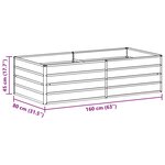 vidaXL Jardinière surélevée Marron Clair 160 x 80 x 45 cm