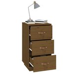  vidaXL Tables de chevet 2 Pièces Marron 40x40x75 cm Bois de pin massif