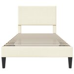 vidaXL Cadre de lit Crème 90 x 190 cm Tissu en velours côtelé