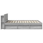 vidaXL Cadre de lit avec rangement Sonoma gris 150 x 200 cm