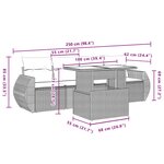 vidaXL Salon de jardin avec coussins 5 Pièces beige résine tressée