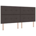 vidaXL Tête de lit avec tête de lit Marron foncé 200 cm tissu