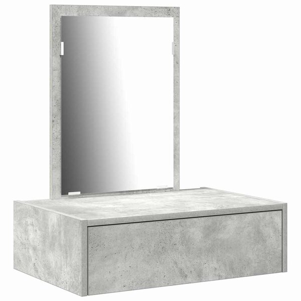 vidaXL Table de Toilette Gris 60 x 40 x 70 cm Bois d'ingénierie