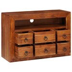 vidaXL Buffets & Commodes Marron 80 x 30 x 55 cm Bois d'acacia massif