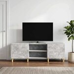 vidaXL Meuble TV 150 x 31 x 50 cm Gris béton Bois d'ingénierie