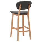 vidaXL Tabourets de bar lot de 2 gris foncé tissu
