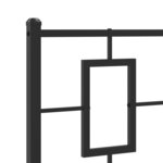 vidaXL Cadre de lit métal avec tête de lit noir 75x190 cm