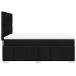 vidaXL Sommier à lattes de lit avec matelas Noir 140x190 cm Tissu