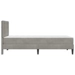 vidaXL Cadre de lit avec matelas Gris clair 100 x 200 cm Velours