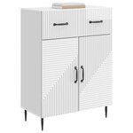 vidaXL Buffet Blanc brillant 66 x 34 5 x 89 5 cm Bois d'ingénierie