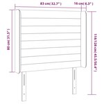 vidaXL Tête de lit avec oreilles Gris clair 83x16x118/128 cm Tissu